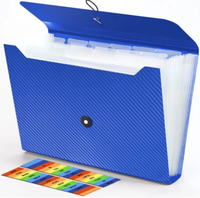 Legal Size 13 Pocket Accordian File Organizer Expanding File Folder for FC A4 Pa - Image 1 of 4