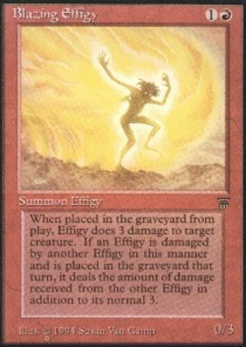 Blazing Effigy ~ Heavily Played Legends MTG Magic UltimateMTG Red Card - Image 1 of 1