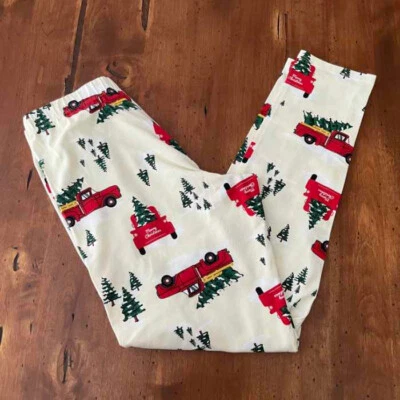 Womens No Boundaries Large Christmas Print Leggings Ivory NWT - Image 1 of 3