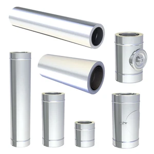 Jeremias DW-FU Längenelemente Schornstein Edelstahl Kamin Esse Aussen doppelwand - Bild 1 von 9