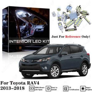 8Pcs Xenon White Interior LED Light Package Kit Deal For Toyota RAV4 2013-2018 - Picture 1 of 12