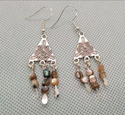 Pendientes Hechos A Mano De Abalone Pantallas De Abalone - Image 1 of 3