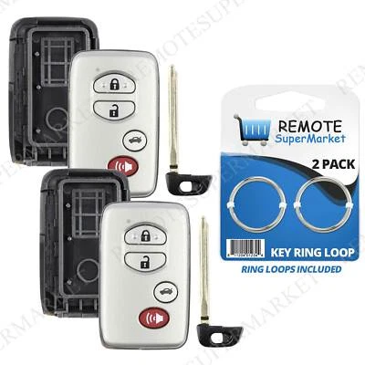 2 Shell Case For 2007 2008 2009 2010 2011 2012 2013 Toyota Highlander Remote Fob Foto 1 de 4