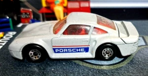 Loose-Matchbox 1:58 Porsche 959 raro 8 punti ruote grigio argento sfuso Macao 1986 - Foto 1 di 6