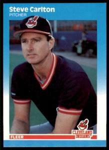 1987 Fleer Update Steve Carlton .  Cleveland Indians #U-17