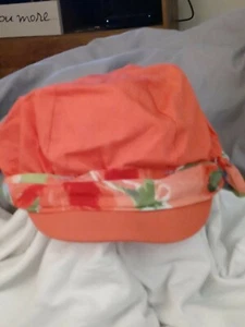 Gymboree Girl's Orange/Flower Beret Hat Size 5 -7 - Excellent Condition - Picture 1 of 5