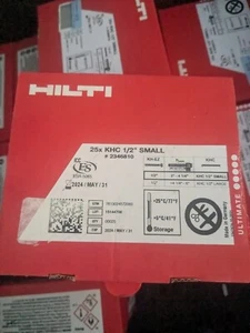 Hilti 25x KHC 1/2" Small Chemical Anchor #2346810 - Picture 1 of 3