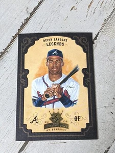 2004 DONRUSS DIAMOND KINGS DEION SANDERS FRAMED GOLD /25 - Picture 1 of 2