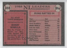 1989 Topps All Star Blank Front Bobby Bonilla #388