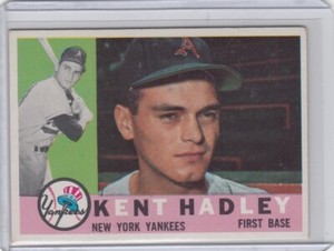 1960 Topps Baseball Card #102 Kent Hadley New York Yankees - Ex-ExMt