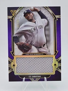 Topps Triple Threads 2019 - Single Jumbo Relics #SJR-CS4 C.C. Sabathia /36 (MEM) - Imagen 1 de 2