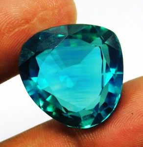 42.30 Ct Natural Ceylon Green Parti Sapphire Pear Cut Gemstone Certified - Picture 1 of 7