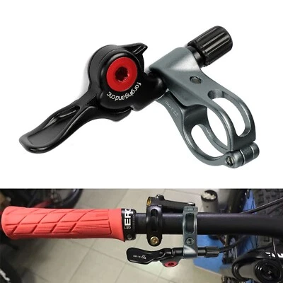 Tija de sillín de bicicleta cuentagotas tija de sillín caída mecánica palanca remota negra Foto 1 de 4