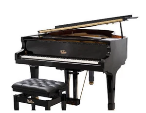 WERTHEIM GRAND PIANO GOLD SERIES W186 BP BRAND NEW 6'3' BLACK FINISH - Picture 1 of 6