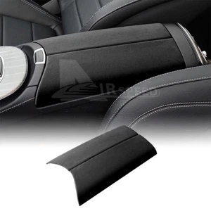 Center Armrest Box Cover Trim Suede Black For Mercedes Benz E Class 2016-2022 - Picture 1 of 6