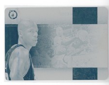 1/1 RAY ALLEN 2010 PANINI Studio CYAN PRINTING PLATE CARD Boston Celtics
