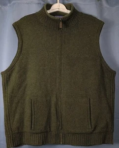 Pendleton 100% Pure Virgin Wool Sweater Vest Men's XL Green Fleece Lined Gorp - Picture 1 of 11