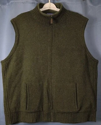 Pendleton 100% Pure Virgin Wool Sweater Vest Men's XL Green Fleece Lined Gorp - Image 1 of 4