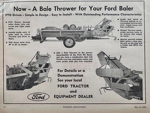 1963 Ford Bale Thrower for Ford Baler - Vintage Ad - Picture 1 of 1