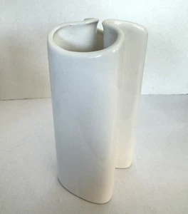 Vintage Danish Modern Dansk Double weiße Porzellan Vase 7,75" hoch 1980er H270 - Bild 1 von 9