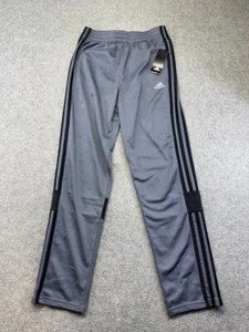 Adidas Sweatpants Youth Large (14-16) Dark Gray & Black Stripe Jogger Athletic - Picture 1 of 8