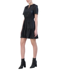 NWT Vigoss Ladies' Faux Leather Dress, Color Black, Size M - Picture 1 of 3