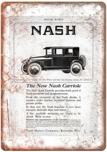 Vintage 1923 Nash Automobile Ad Retro Look Reproduction Metal Sign A3562 - Picture 1 of 2