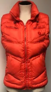 DIESEL AMAZING WOMEN'S MELLON PINK QUILTED PUFFER ZIP FRONT VEST SIZE M - Picture 1 of 11