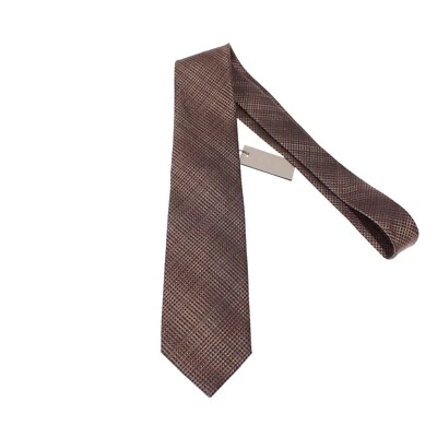 Tom Ford новый с Ярлыками галстук в коричневый/бежевый/черный шелк/лен смесь сделано в Италии - Изображение 1 из 4