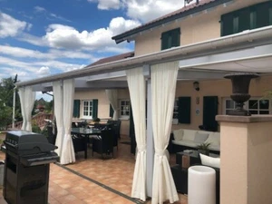 Outdoor Vorhang nach Maß fertig genäht bis 2,90m hoch Teflon beschichtet  - Bild 1 von 9