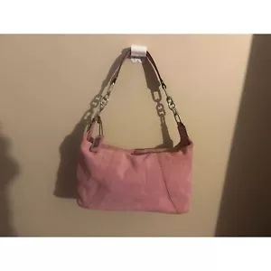 Liz Claiborne Pink Suede Handbag - Picture 1 of 6