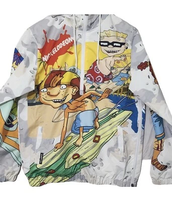 Chaqueta cortavientos Members Only Rocket Power 1/4 cremallera abrigo Nickelodeon para hombre talla L Foto 1 de 4