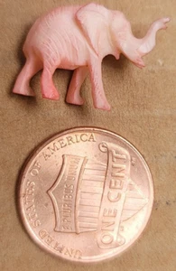 Vintage Mini Pink Plastic Elephant - Picture 1 of 2
