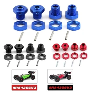 17mm Aluminum Wheel Hex Nuts Steel Pins Hexes For Arrma Typhon V3 4x4 3s Buggy - Picture 1 of 18