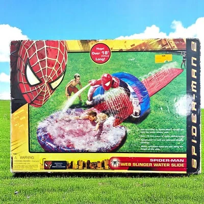Spiderman Tobogán acuático Tobogán acuático Red Slinger 18 pies Túnel Inflable Araña LEER Foto 1 de 4