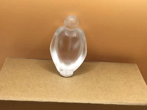 Lalique Clear Frosting Crystal Yoga Nu Assis Naked Resting Woman,signed,new. - Picture 1 of 8