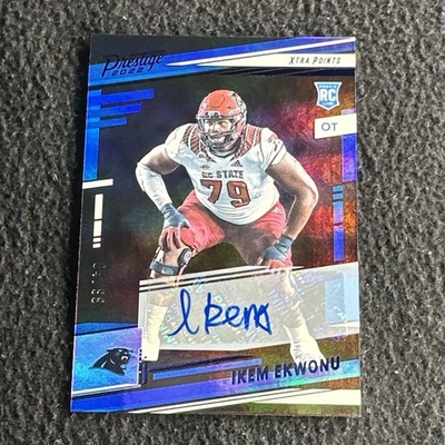 2022 Panini Prestige Xtra Points Premium Blue #365 Ikem Ekwonu RC Auto /99 - Image 1 of 3