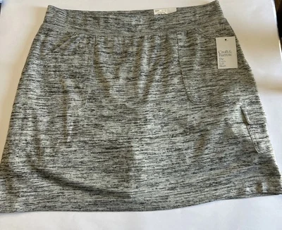 NUEVO CON ETIQUETAS Croft & Barrow Skort Gris Bolsillo Lateral Cintura Elástica Mujer Skort Talla L Foto 1 de 4