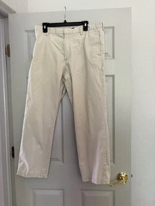 Banana Republic Beige Mens Dress Pants Straight Leg 35/30 Chino - Picture 1 of 9