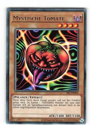 Yugioh MYSTISCHE TOMATE , srl-de094 Rare deutsch Near Mint  - Bild 1 von 2