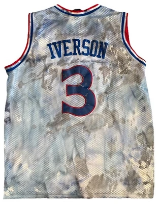 OOAK Tie Dye Vintage Iverson #3 Sixers Adidas Jersey XXXL Philadelphia 76ers - Image 1 of 4