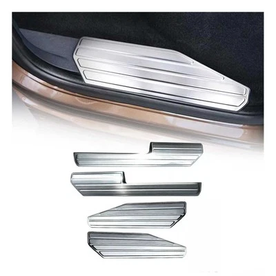 Door Sill Scuff Plate Protector for VW Amarok 2010-2020 Stainless Steel 4 Pcs - Image 1 of 4