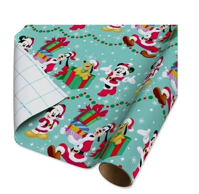 Disney Mickey Mouse Christmas Wrapping Paper with Cutlines (25 sq. ft., 1-Roll) - Image 1 of 4