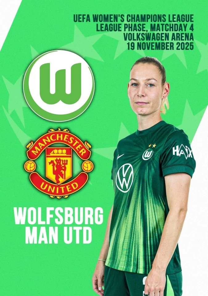 WOLFSBURG Germany v MANCHESTER UNITED England 19 November 2025 WOMENS CHL FAN - Image 1 of 1