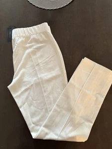 BCBG Maxazria Pants CTY PNT LNG Womens Size Large Off White Solid - Picture 1 of 5
