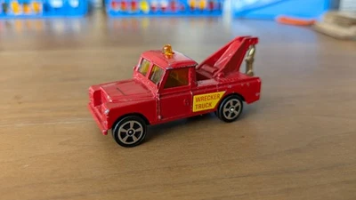 CORGI JUNIORS Land Rover Wrecker Tow Truck Red Diecast USED Good Condition - Image 1 of 4