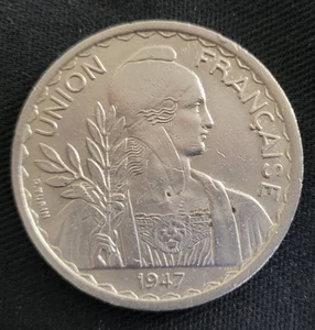 Indochina francesa 1947 1 piastra - Imagen 1 de 3