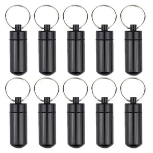 10 Pcs Portable Pill Case, Waterproof Aluminum Holders Storage Container with... - Picture 1 of 7