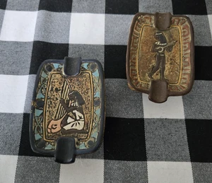 De colección F. Lli Marchi Brescia Ceniceros Temáticos Egipcios Arte Italiano Cerámica Lote de 2 - Imagen 1 de 8