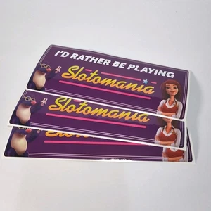 Slotomania Online Gaming Casino Promo Aufkleber 7x3" Menge 3  - Bild 1 von 3